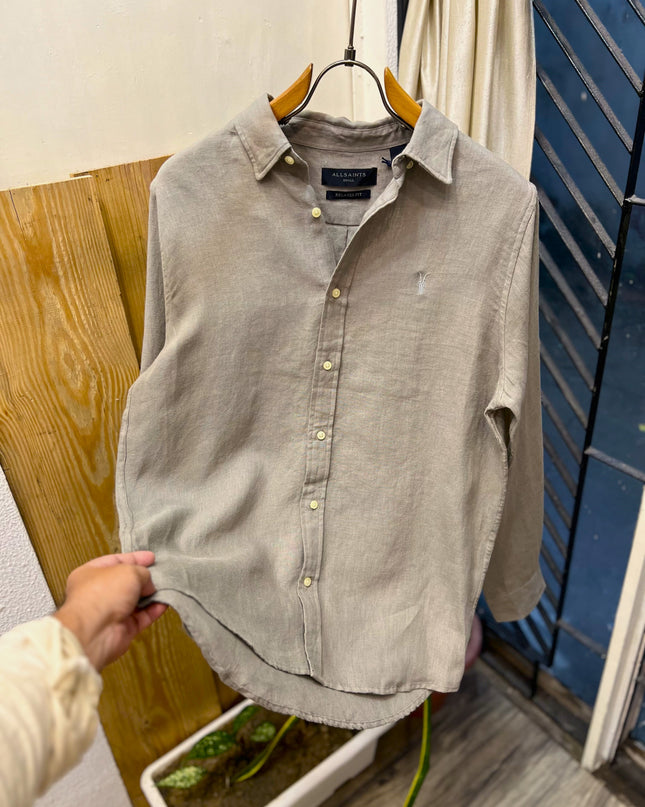 Linen Shirt Inspired by AllSaint 3P GREY