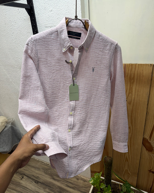 Linen Shirt Inspired by AllSaint 2P PINK