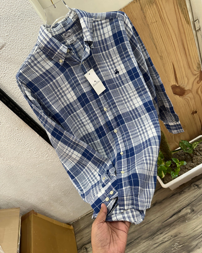 Linen Shirt Inspired by Brooks Brothers CHECK