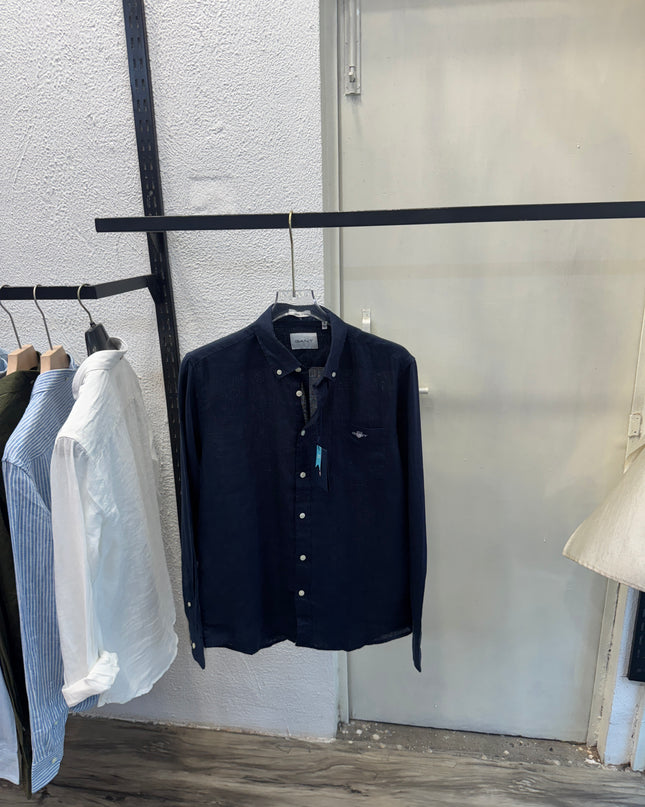 Linen Shirt Inspired by Gant (Size XL) 1P NAVY DRKK