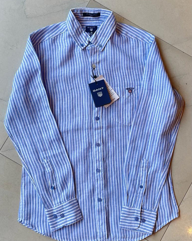 Linen Shirt Inspired by Gant (Size 2XL) 1 0PS LINING CHEST 50