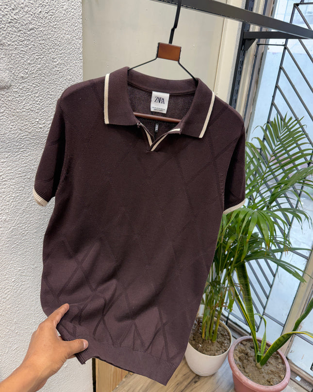 Premium Knitted Polo Inspired by Zara Unspecified