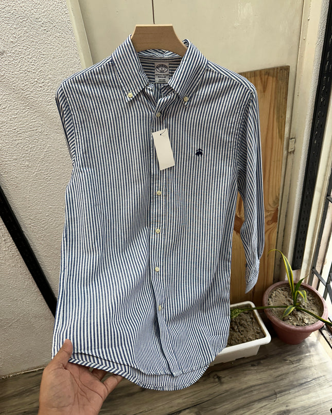 Linen Shirt Inspired by Brooks Brothers 1P BLUE LINING