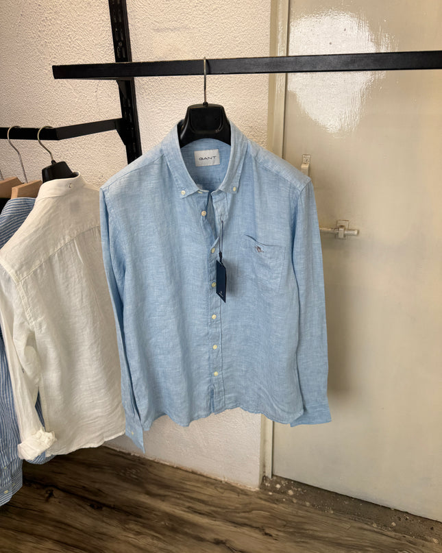 Linen Shirt Inspired by Gant (Size XL) 1P DRK BLUE